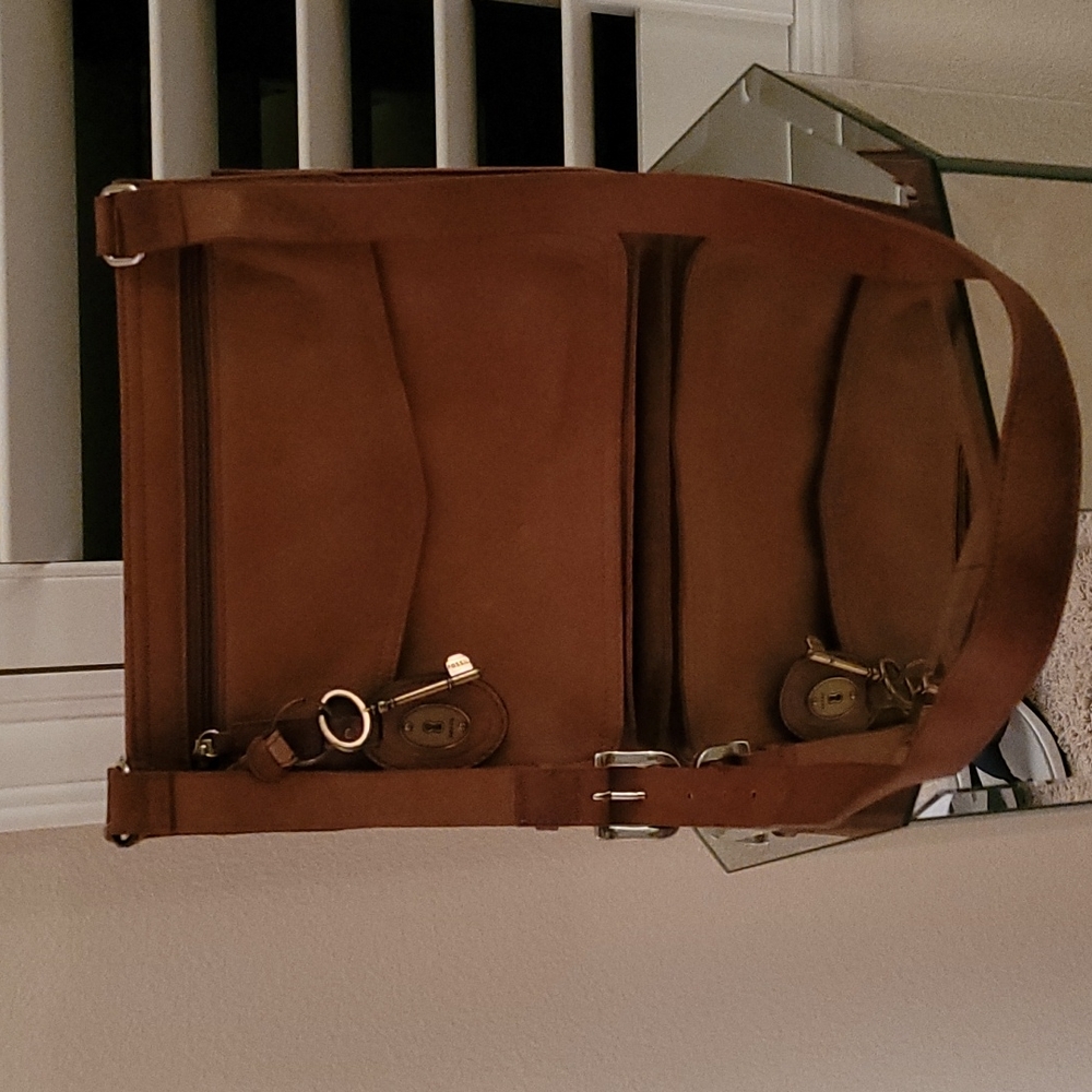 Authentic FOSSIL  Leather Double sided crossbody bag
